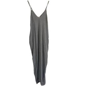 Elan Gray Stripe Soft Lightweight Summer Maxi Dress size XS